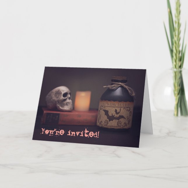 Witch Halloween Invitation Card (Front)