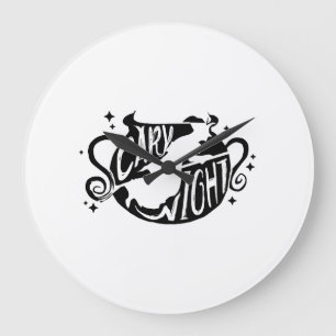 Witch Halloween Large Clock