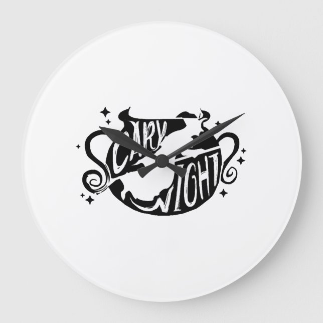 Witch Halloween Large Clock (Front)