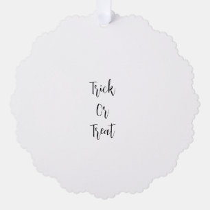 Witch halloween October bad good add name simple  Tree Decoration Card