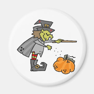 Witch Halloween, Pumpkin Magnet