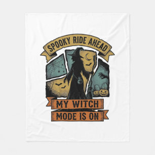 Witch Halloween Shirt Funny Vintage Witch Design_1 Fleece Blanket