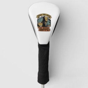 Witch Halloween Shirt Funny Vintage Witch Design_1 Golf Head Cover