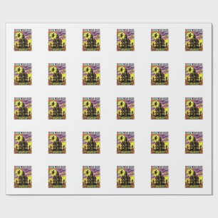 Witch Halloween Shirt Vintage Haunted House Night_ Wrapping Paper