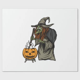 Witch Halloween Wrapping Paper