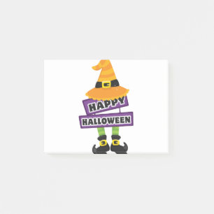 Witch Hat and Feet Halloween Post-it Notes