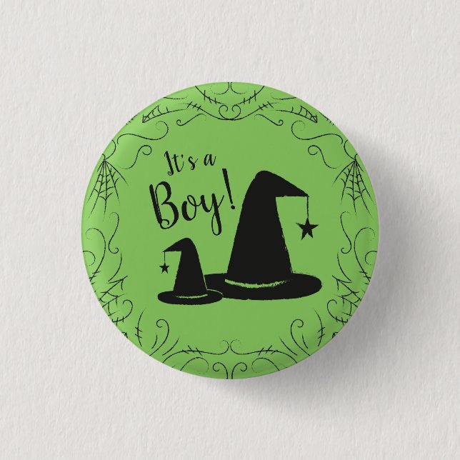 Witch Hat Baby Shower Halloween 3 Cm Round Badge (Front)