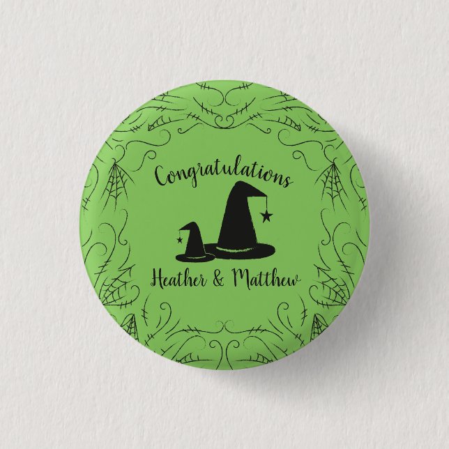 Witch Hat Baby Shower Halloween 3 Cm Round Badge (Front)
