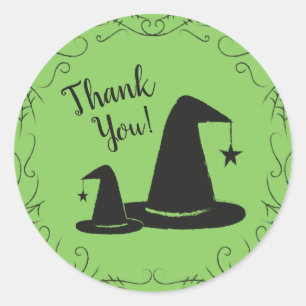 Witch Hat Baby Shower Halloween Classic Round Sticker