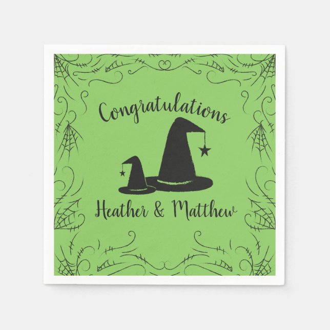 Witch Hat Baby Shower Halloween Napkin (Front)