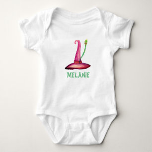 Witch Hat Custom Name T-shirt Baby Bodysuit