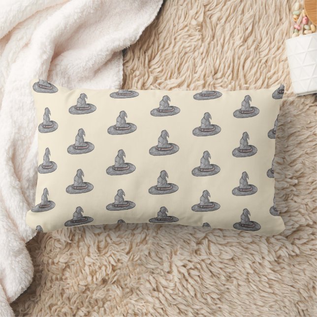  Witch Hat Doodle Halloween Pattern  Lumbar Cushion (Blanket)