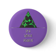 Witch Hat Halloween Button