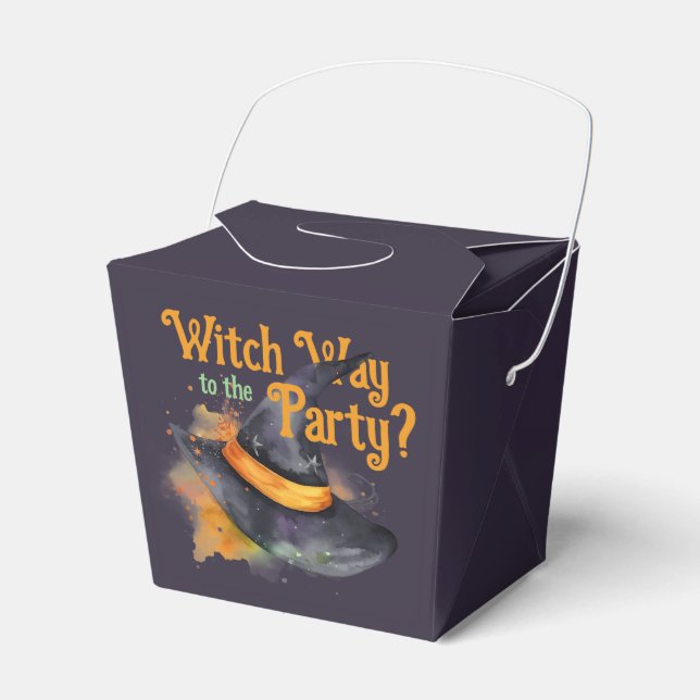 Witch Hat Halloween Party Favour Box (Front Side)