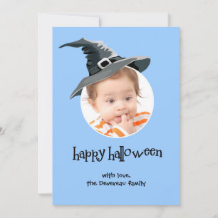 Witch Hat Halloween Photo Card