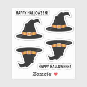 Witch Hat Orange Witch's Hat Happy Halloween Text