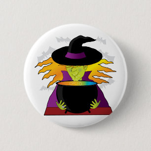 Witch Hat Pod 6 Cm Round Badge