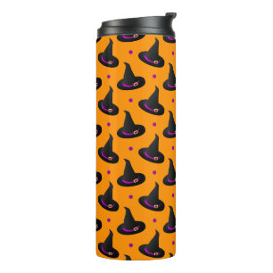 witch hats halloween pattern thermal tumbler