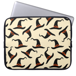 Witch hats, Halloween seamless pattern. Laptop Sleeve