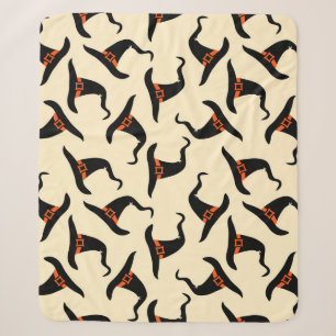 Witch hats, Halloween seamless pattern. Sherpa Blanket