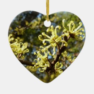 Witch Hazel Flowers Ceramic Ornament
