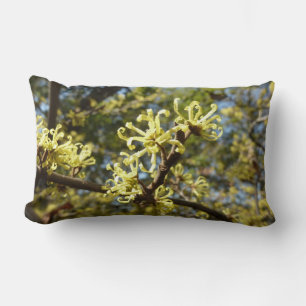 Witch Hazel Flowers Lumbar Cushion