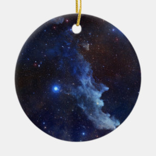 Witch Head Nebula Blue Space Ceramic Ornament