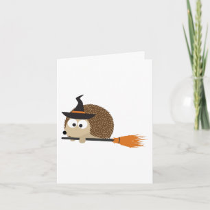 Witch Hedgehog. Happy Halloween! Card