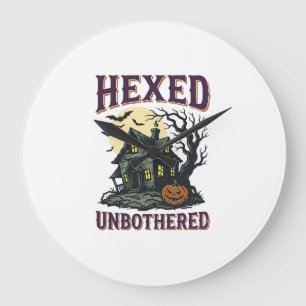 Witch Humour Shirt Vintage Haunted Cottage Hallowe Large Clock