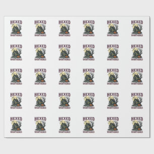 Witch Humour Shirt Vintage Haunted Cottage Hallowe Wrapping Paper