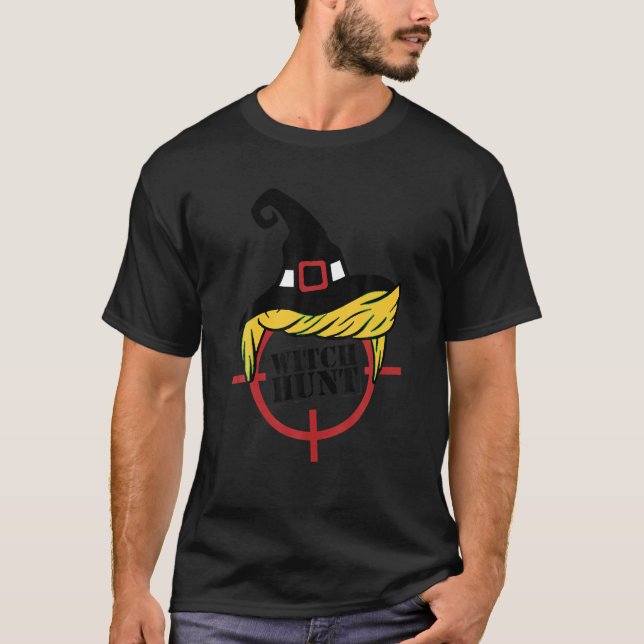 Witch Hunt Crosshairs Trump T-Shirt (Front)