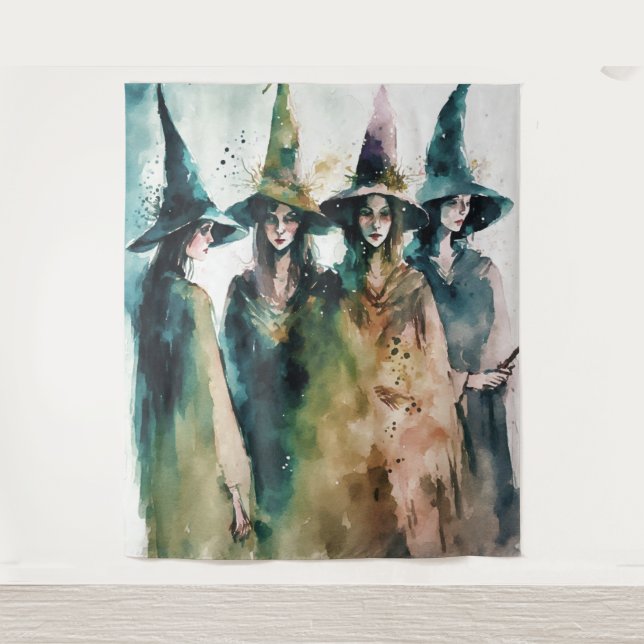Witch illustration #1 tapestry (Front)