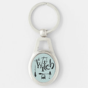 Witch Illustrative old world nature Key Ring
