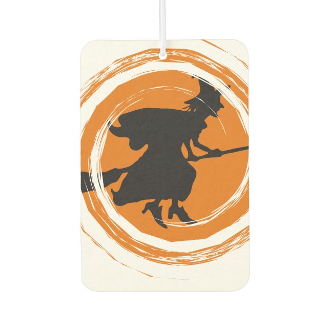 Witch in a Swirl Car Air Freshener (Front)