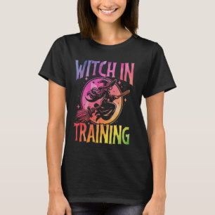 Witch In Training Colourful October Halloween Broo T-Shirt