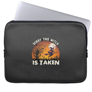 Witch Is Taken Broom Tree Graveyard Halloween_1 Laptop Sleeve