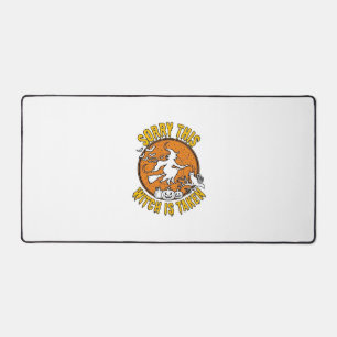 Witch Is Taken Halloween Pumpkins Cat_1 Desk Mat