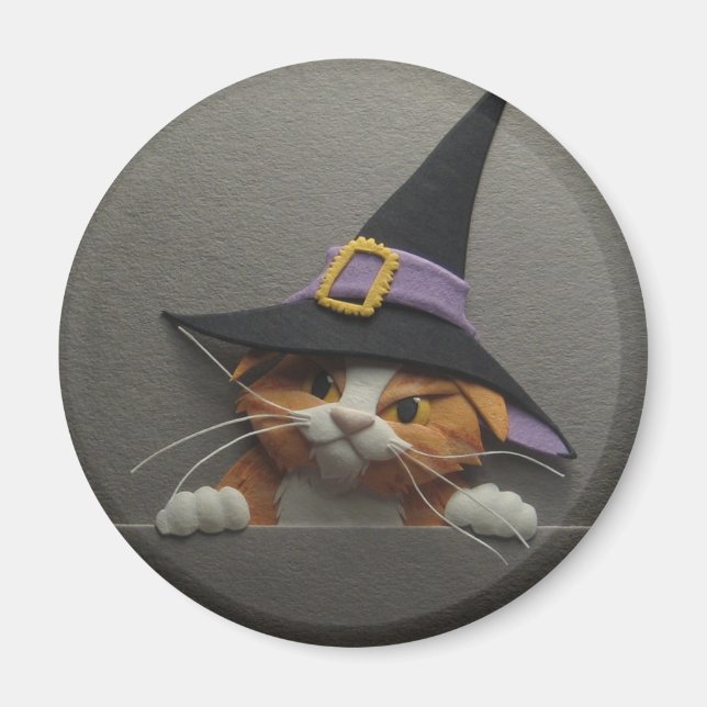 Witch Kitten Magnet (Front)