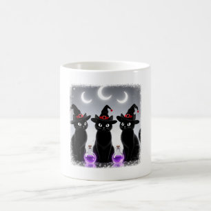 Witch Kitty Crew Halloween Graphic Coffee Mug