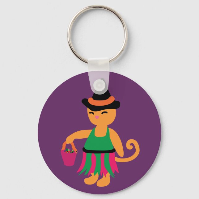 Witch Kitty Key Ring (Front)