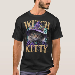 Witch Kitty T-Shirt: Halloween Cat Lover Tee