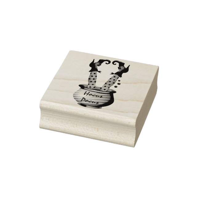 Witch Legs in Brewing Pot Rubber Stamp (Stamp)