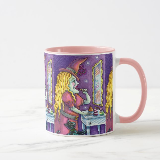 WITCH LIPSTICK, PERFUME & NAIL POLISH, FUNNY CUTE MUG (Right)