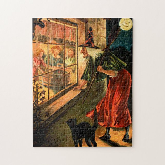 Witch Looking Through Window Jigsaw Puzzle (Vertical)