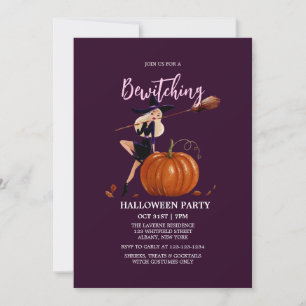 Witch Magic Gouache Halloween Costume Party Invitation