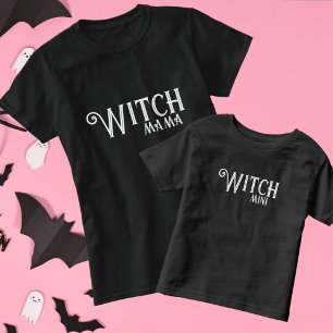 Witch Mama Black Halloween Mama and Me Matching T-Shirt
