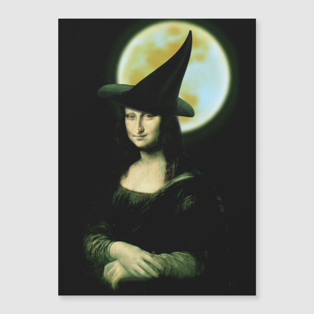 Witch Mona Lisa Halloween Full Moon (Front)