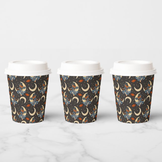 Witch, Moon and Planets Paper Cups (Multi)