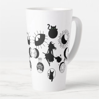 Witch moon phase large latte mug, coffee, goth latte mug