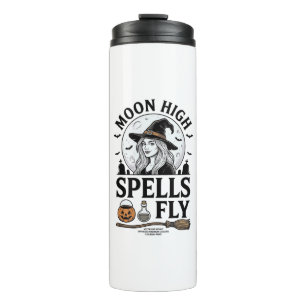 Witch Moon Shirt Vintage Engraving Halloween Tee_1 Thermal Tumbler